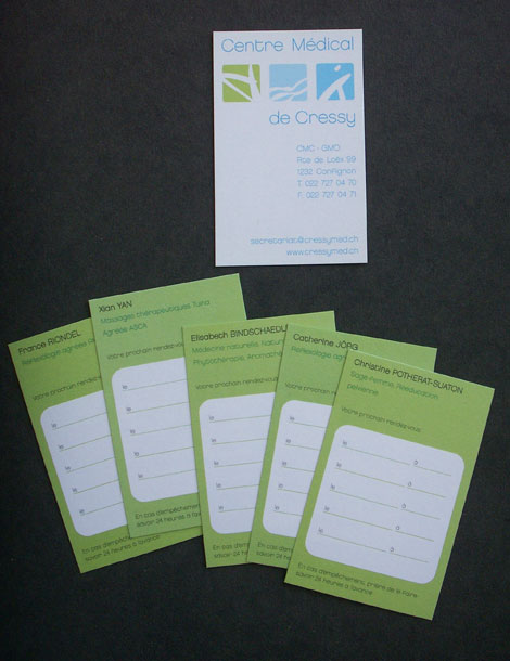 carte de visite Centre Médical de Cressy