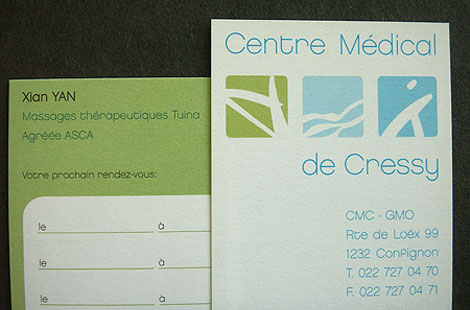 carte de visite Centre Médical de Cressy